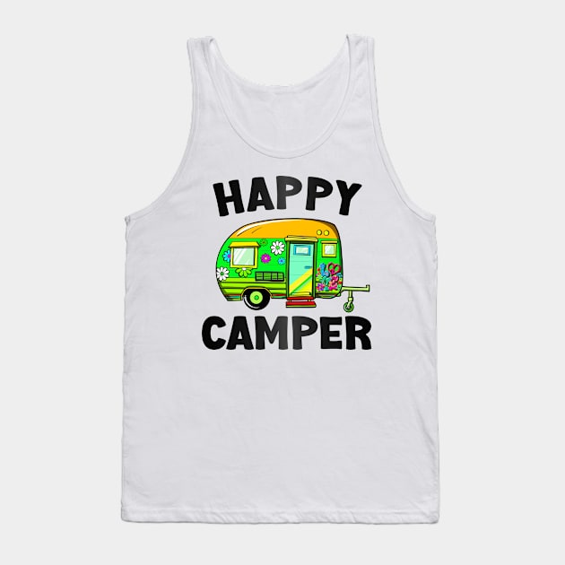 Happy Camper Tank Top by Whimsical Frank